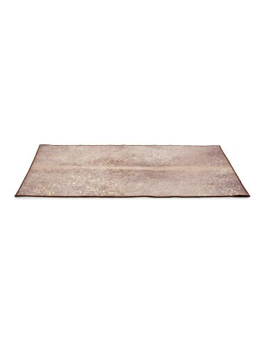 Tapis Marron Blanc Polyester