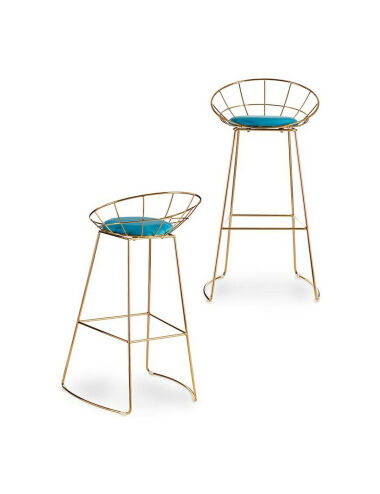 Tabouret Bleu Doré...