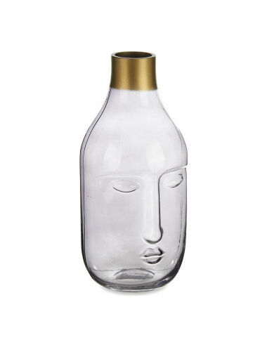 Vase Visage Gris verre (11...