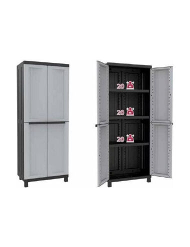 Armoire Terry Noir/Gris...