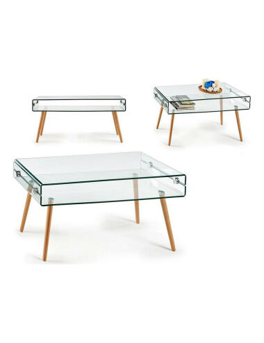 Table Basse Verre Bois (55...