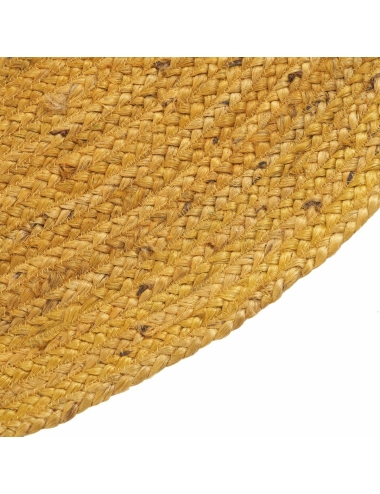 Tapis Jaune Jute 120 x 120 cm